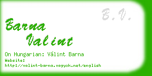 barna valint business card